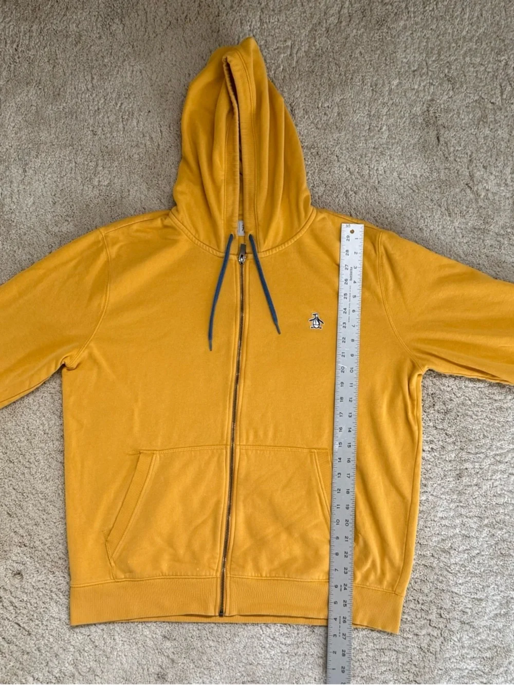 Original Penguin Golden Yellow Full-Zip Hoodie - Picture 3 of 4